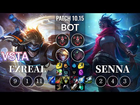 HLE Vsta Ezreal vs Senna Bot - KR Patch 10.15