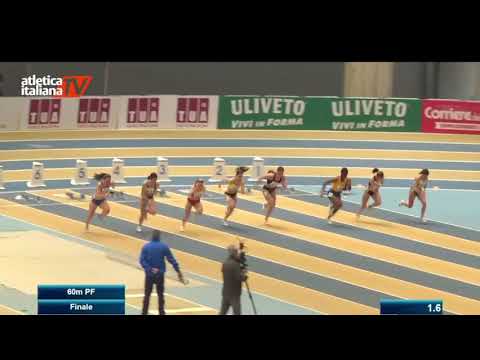 60 metri femminili finale Aurora Berton   promesse Ancona, Campionati italiani  indoor 2022