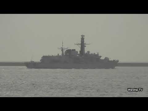 HMS ARGYLL F231 LEAVES DEVONPORT IN PLYMOUTH SOUND - 26th January 2020