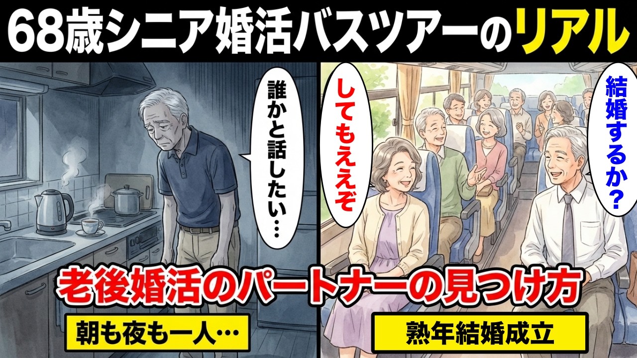 【漫画】シニアの婚活バスツアーとは？熟年結婚は本当にあるのか？