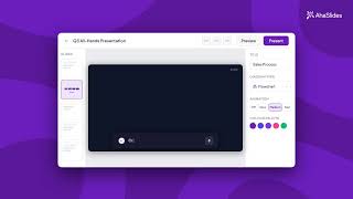 Build diagrams inside your presentation — no extra apps needed