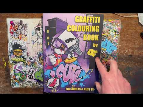 Flipthrough - Graffiti Colouring book by CUTE