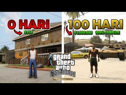 I played GTA San Andreas for 100 days from being poor to becoming the strongest gangster (100% co...