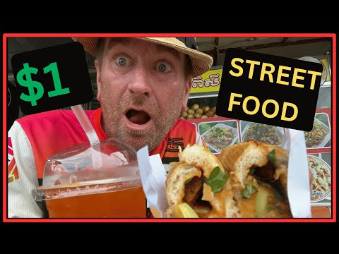 Eating $1 Street Food | Kampot Cambodia 🇰🇭   4K