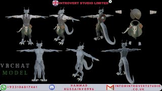 3D Wolf model for VRChat | made by #introvert_studio_limited | #commission #vrchat #pcgaming
