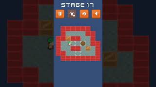 SOKOBAN PUSH PUZLE stage 17 #games #puzzle #shorts