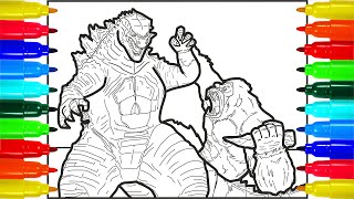 Godzilla and Kong Coloring pages