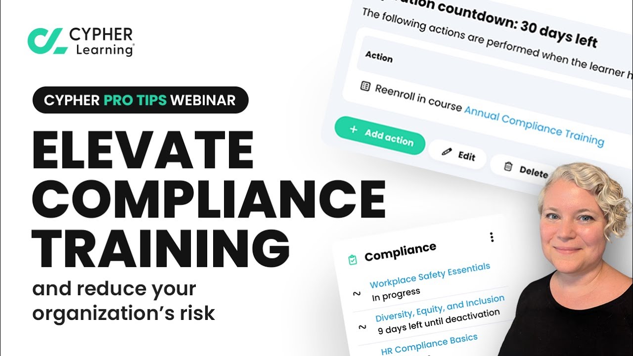 Elevate your compliance training and reduce your organization's risk | CYPHER Pro Tips