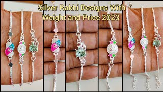 Silver Rakhi Designs With Price 2023/chandi ki Rakhi kimat ke sath/Silver Rakhi 500 Rs se