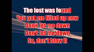 No Doubt Don&#39;t let me down (karaoke)(by request)