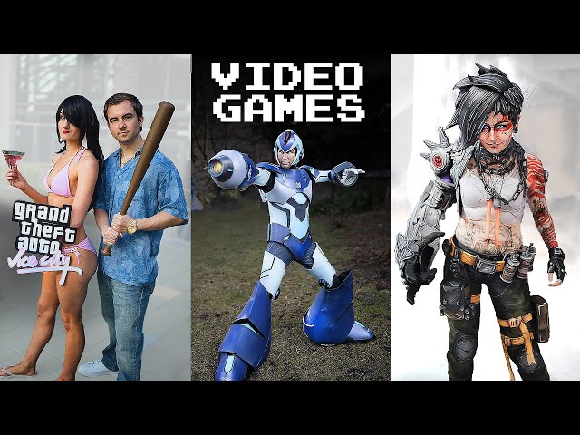 Vídeo relacionado con Videojuego Cosplayers / Video Game Cosplay Minimalista Fuente Sudadera