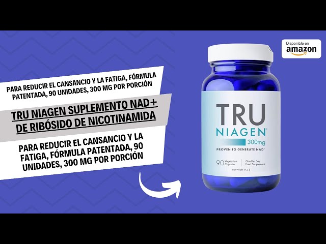 Vídeo relacionado con Tru Niagen Suplemento Premium de NAD con 300 mg de Nicotinamida Ribósido - Energía Celular, Reduce el Cansancio y la Fatiga, Fórmula Patentada de NAD+, 180 Cápsulas (Suministro para 3 Meses)