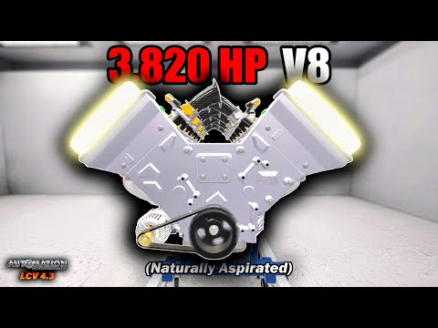 The Highest Horsepower, Naturally Aspirated V8 Engine Ever! | Automation Game (LCV 4.3)