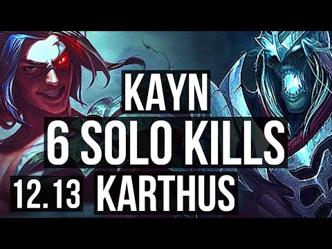 KAYN vs KARTHUS (JNG) | 76% winrate, 6 solo kills, Legendary, 15/3/10 | KR Master | 12.13