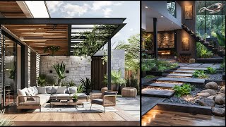 100+ Front Yard Deck Ideas for a Stunning Entrance | Outdoor siting ideas | Landscape Ideas | I.A.S.