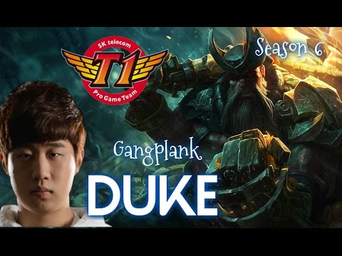 SKT T1 Duke GANGPLANK Top vs Quinn - Patch 6.3 KR | League of Legends