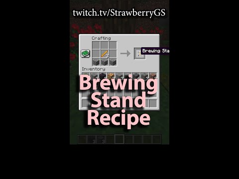 Brewing Stand Minecraft Crafting Recipe