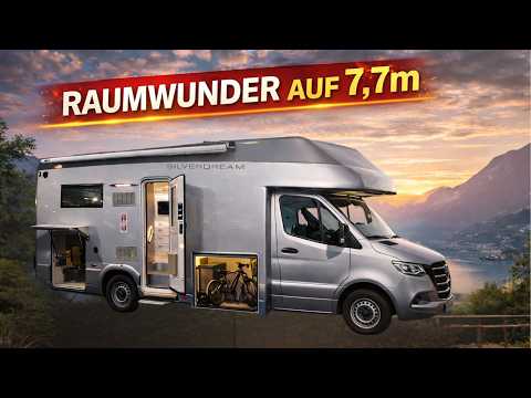 Wohnmobil Raumwunder auf 7,7 Metern – Silverdream Monocock S770 RS mit Rundsitzgruppe XL-Garage 2026