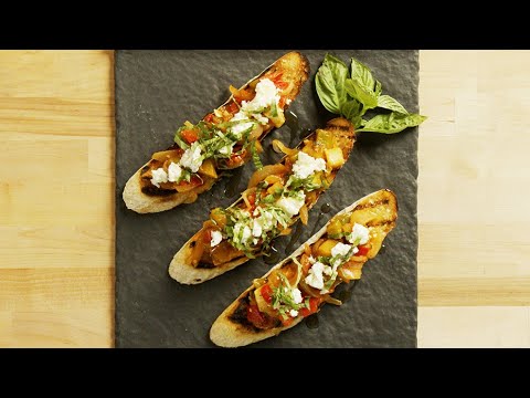 Provencal Tartine: Grilled Bread Topped with Ratatouille