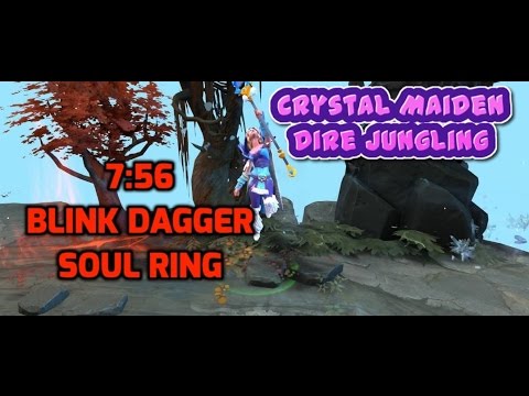 Dota 2 Howto Jungle 6.88 - Crystal Maiden 7:56 mins Blink Soul Ring - Dire Guide