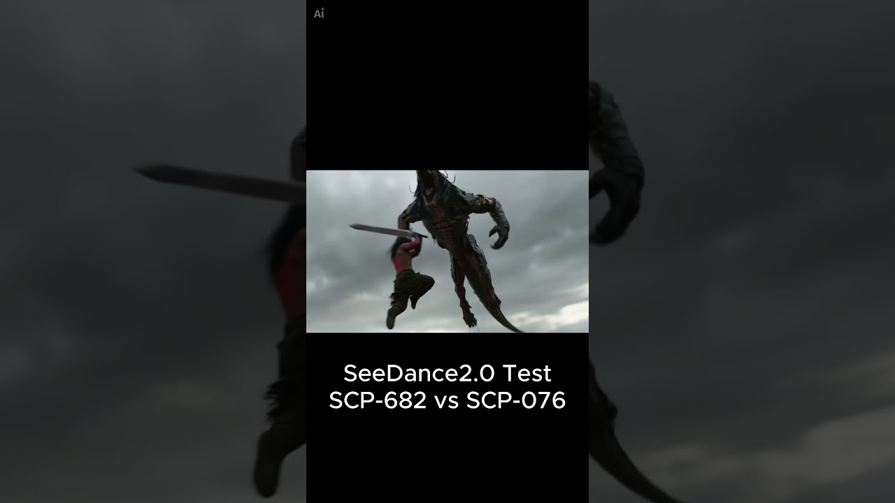 Seedream2テスト SCP-682 VS SCP-076