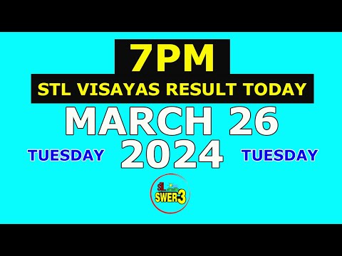 7pm STL Visayas Result Today March 26 2024 (Tuesday)