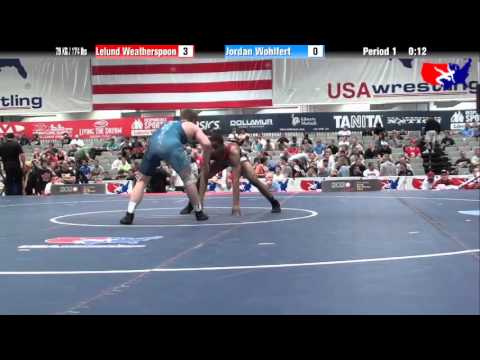 Lelund Weatherspoon vs. Jordan Wohlfert at 2013 Junior Nationals - FILA - FS