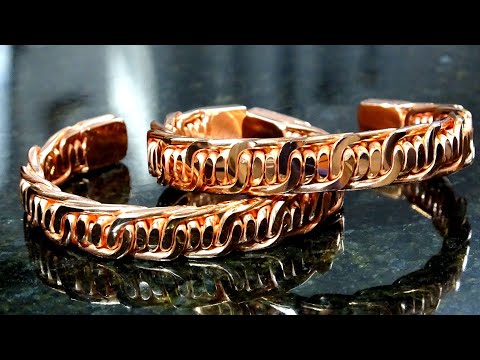 Set of Forged Copper Barbed Wire Bracelet – TIG Welded & Polished
