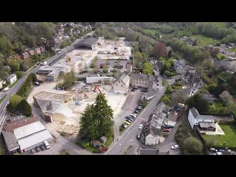 Brimscombe Port demolition from the air (no audio)