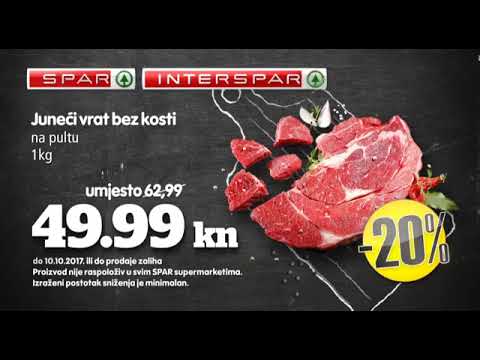 Tjedna akcija mesa u Sparu od 04.10.2017.