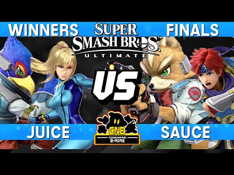 Smash Ultimate Tournament Winners Finals - Juice (ZSS / Falco) vs SAUCE (Fox / Roy) - CNB 201