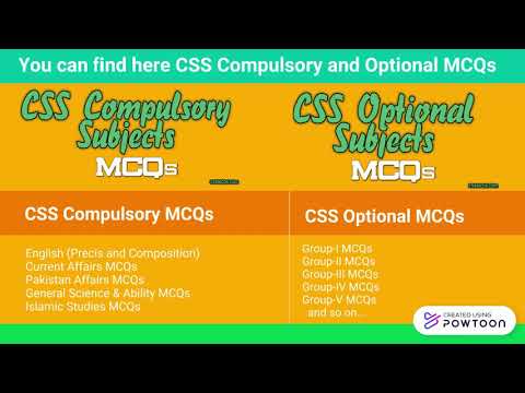 CSS MCQs Exam Notes Quiz Test 