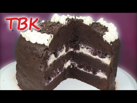 Monster Black Forest Gateau Recipe (Chocolate Cake with Cherries and Cream)