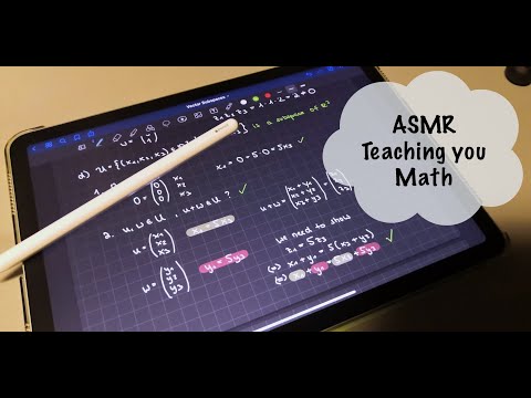 ASMR Teaching you Math - Vector Subspaces | iPad writing | soft-spoken