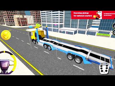 Transporting Heavy Excavator to Construction Site - Long Trailer Truck Driving - Android Gameplay