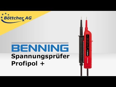 Benning Spannungsprüfer Profipol +, zweipolig, 12 - 690 V, CAT III 600V