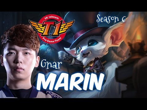 SKT T1 MaRin GNAR Top vs Riven - Patch 5.23 KR | League of Legends