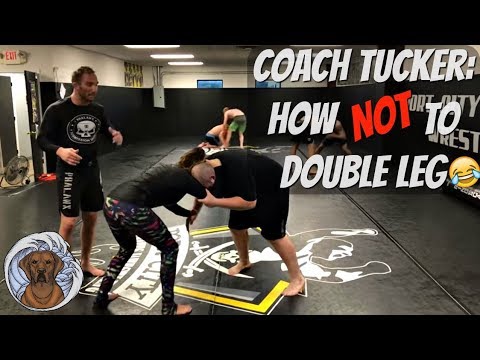 Coach tucker double leg goes wrong Video