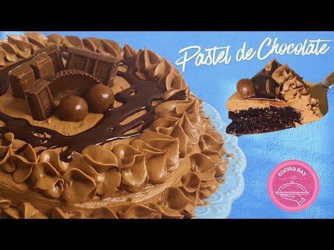 Pastel de Chocolate con Delicioso Frosting de Chocolate