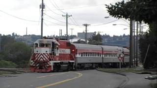 preview picture of video 'Super Rare! TACOMA RAIL Passenger Train - Great airhorn sound'