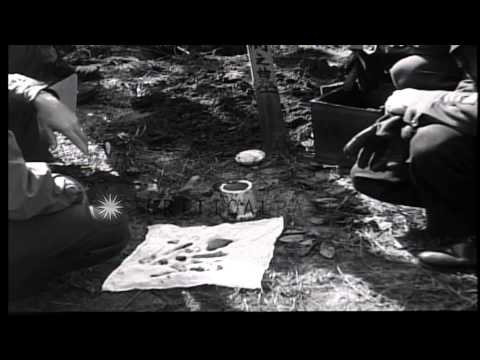 Homens de registro de sepulturas dos EUA desenterram restos de aviadores dos EUA no Exército Japonês... HD Filme