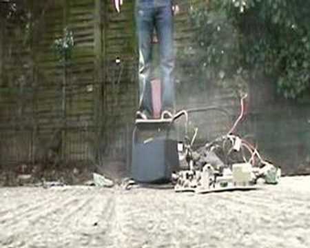 Smashing a TV in Slow motion