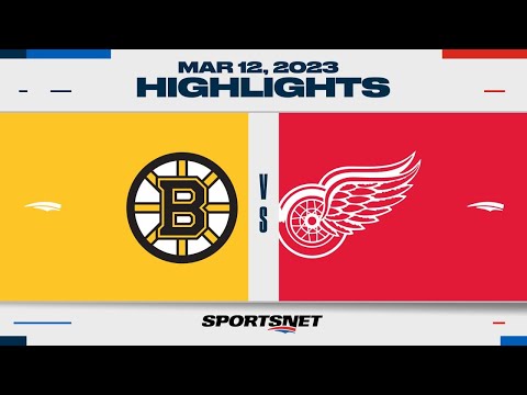 NHL Highlights | Bruins vs. Red Wings - March 12, 2023