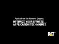 Cat® Hammers | Operating Tips