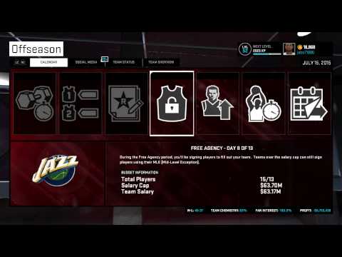 NBA 2K15 PS4 Jazz MyGM Ep. 13 - Blockbuster Free Agency!