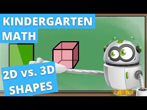 Kindergarten Shapes: 2D vs 3D | Rectangles, Cones, Cylinders, and More!