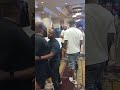 Z-Ro checks hater at the boxing event.
