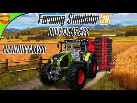 Only Claas Vehicles #28- Planting Grass For Chaff! Timelapse Gameplay
