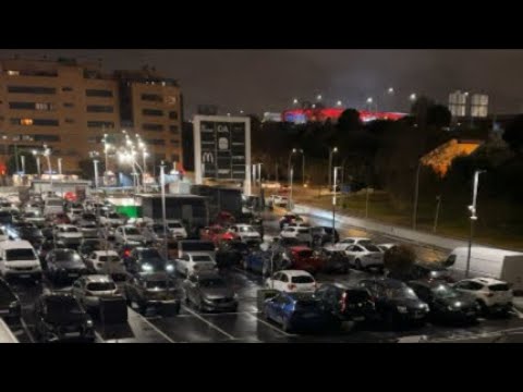 Food Court at Plenilunio Shopping Mall In Madrid, Spain
