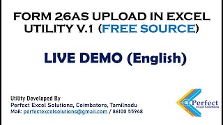 Download the video "FORM 26AS UPLOAD IN EXCEL UTILITY V.1 (FREE SOURCE)"